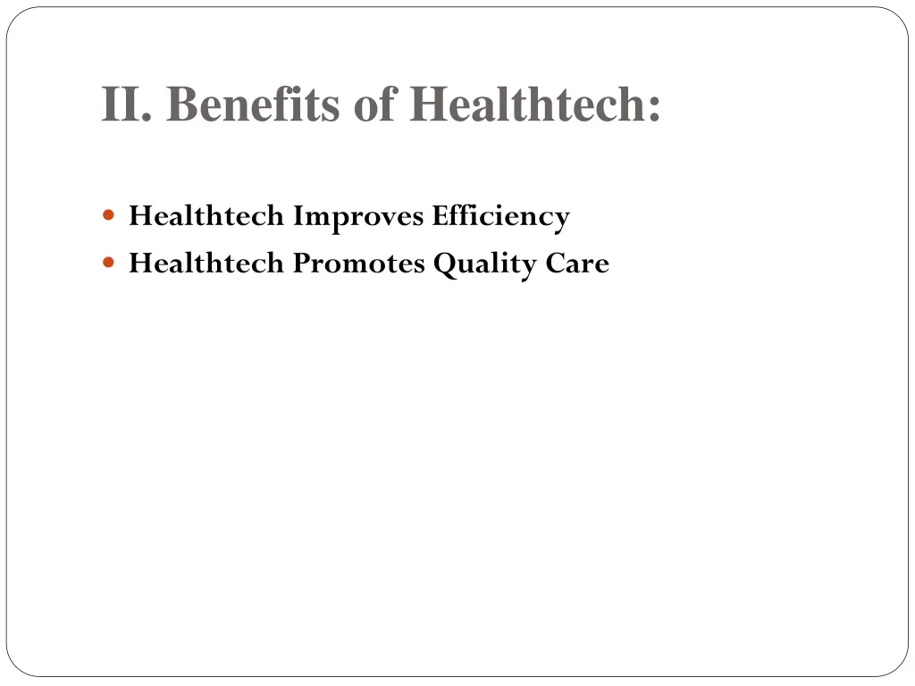 ii benefits of healthtech