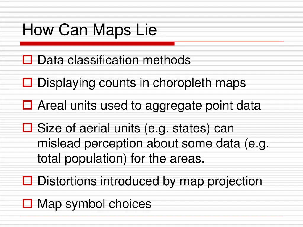 how can maps lie