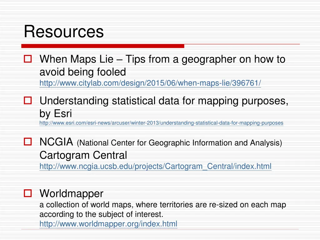 resources