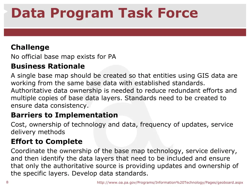 data program task force 1