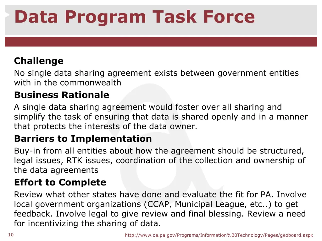 data program task force 2