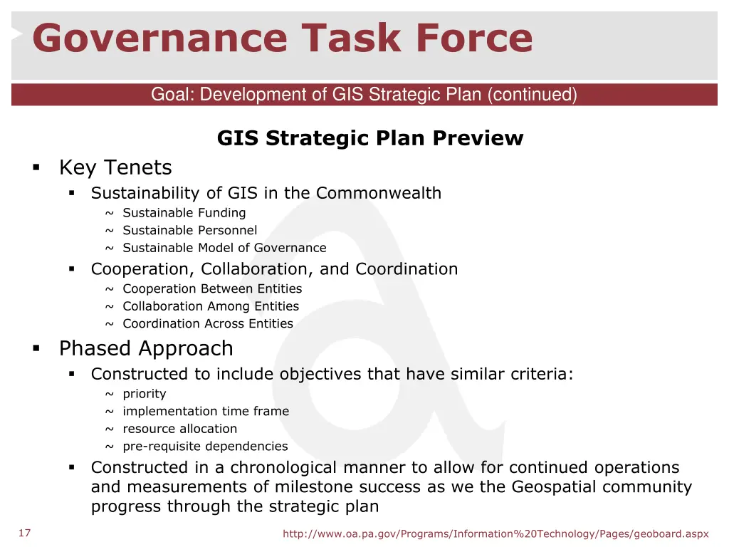 governance task force 6
