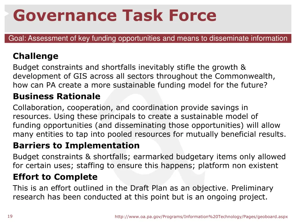 governance task force 8