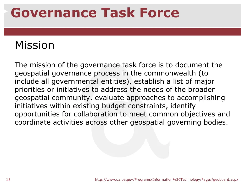 governance task force