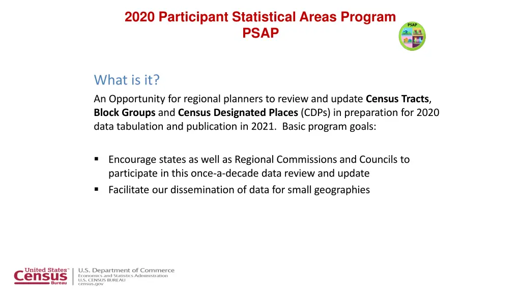 2020 participant statistical areas program psap