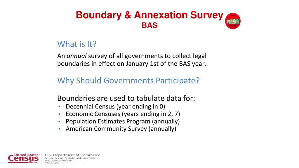 boundary annexation survey bas
