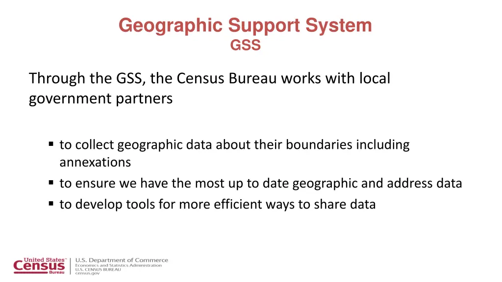 geographic support system gss 1