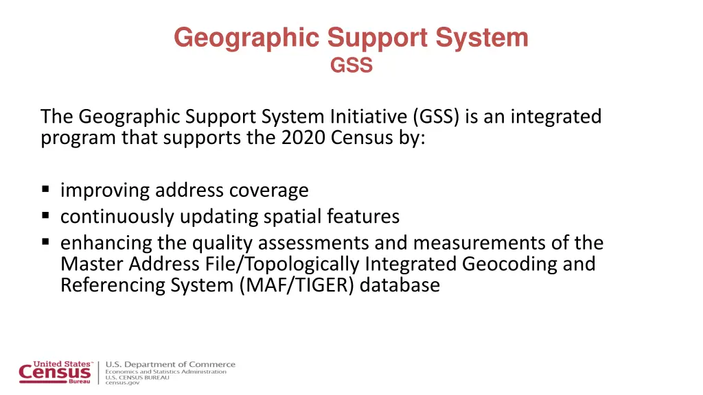 geographic support system gss
