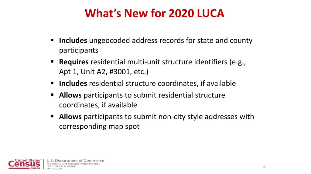what s new for 2020 luca