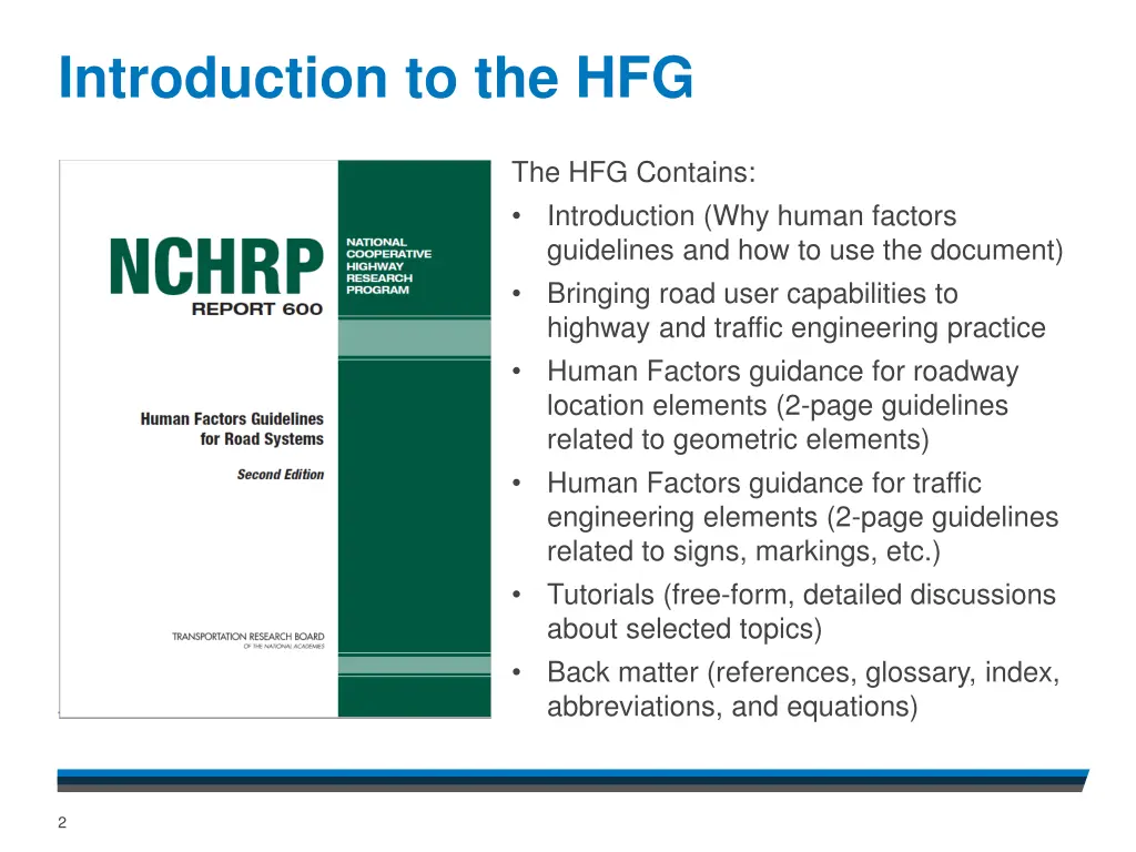 introduction to the hfg
