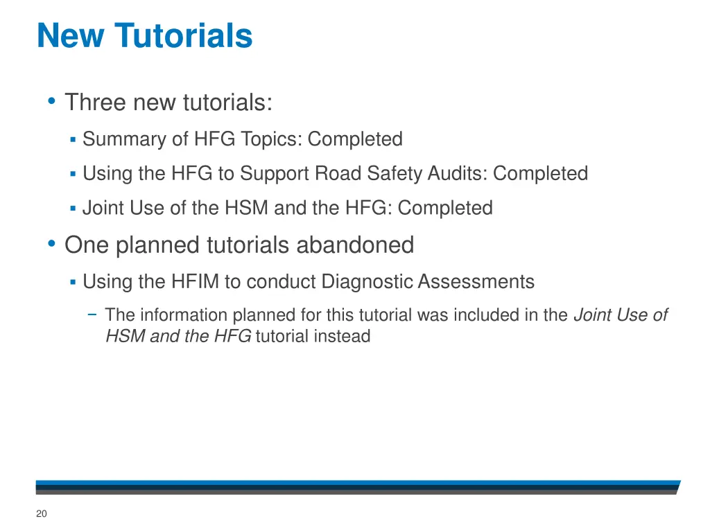 new tutorials