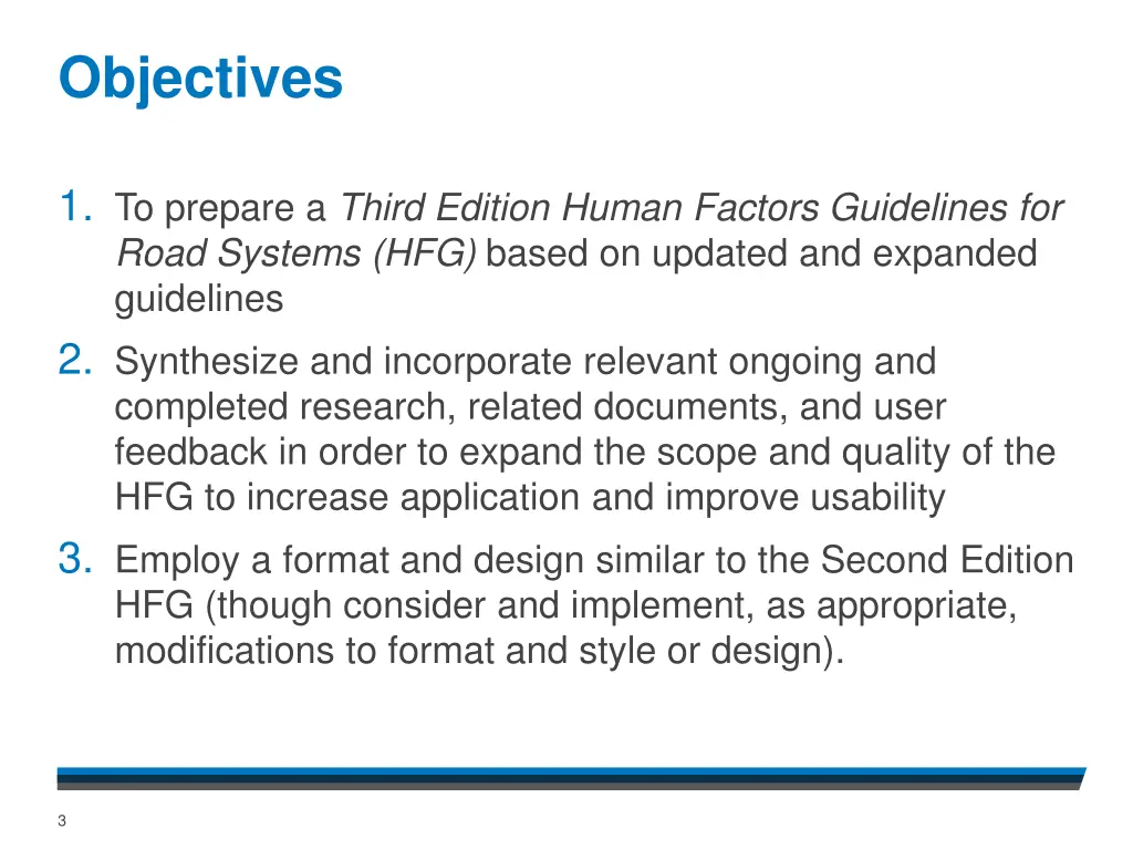 objectives