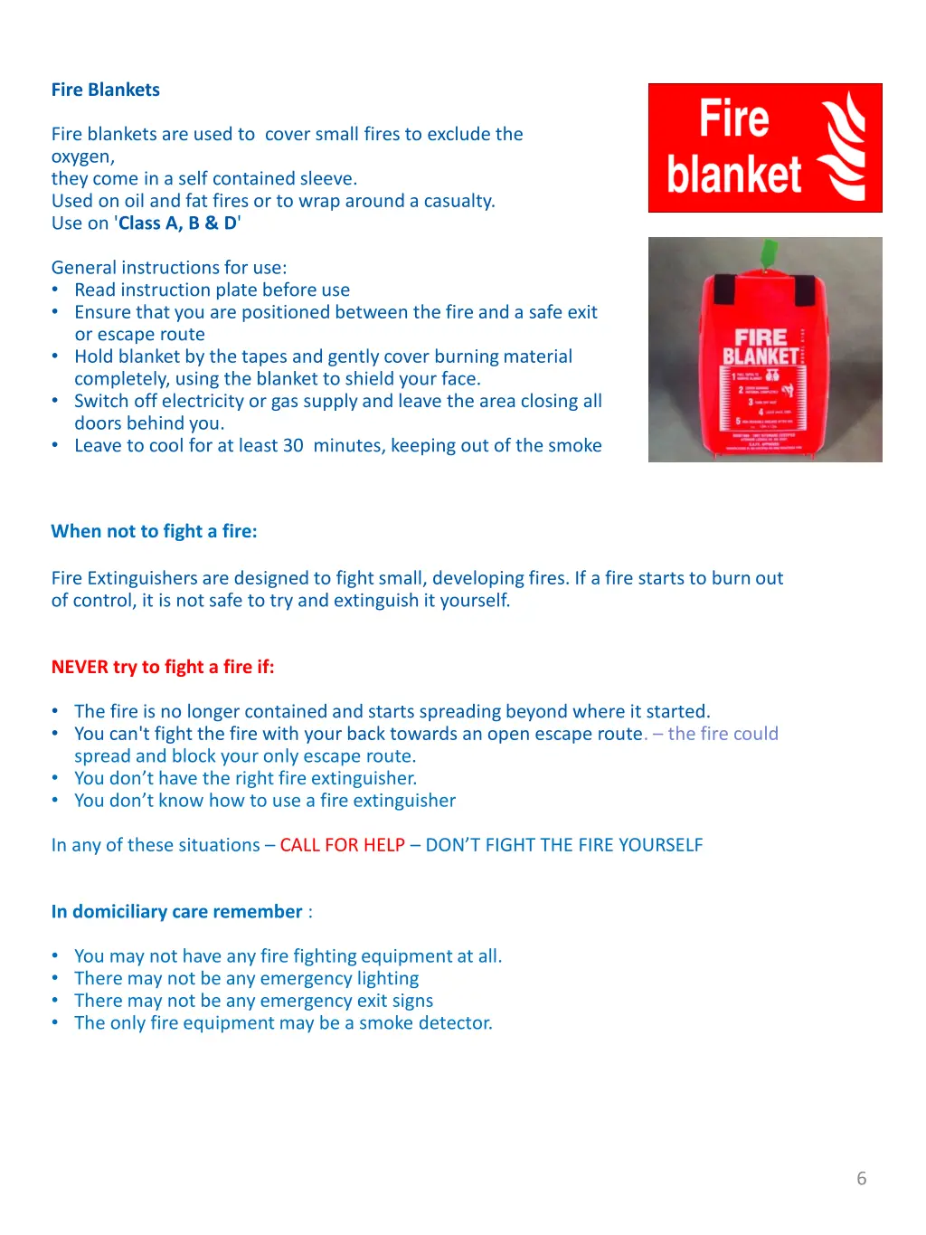 fire blankets