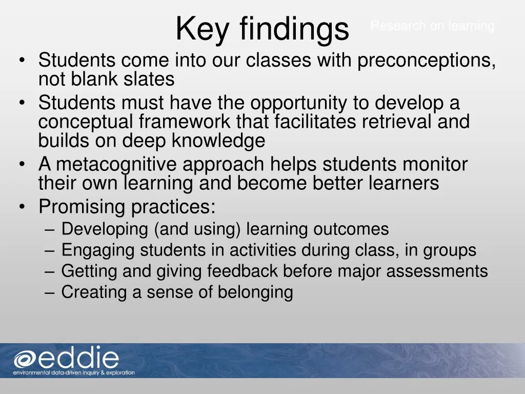 key findings