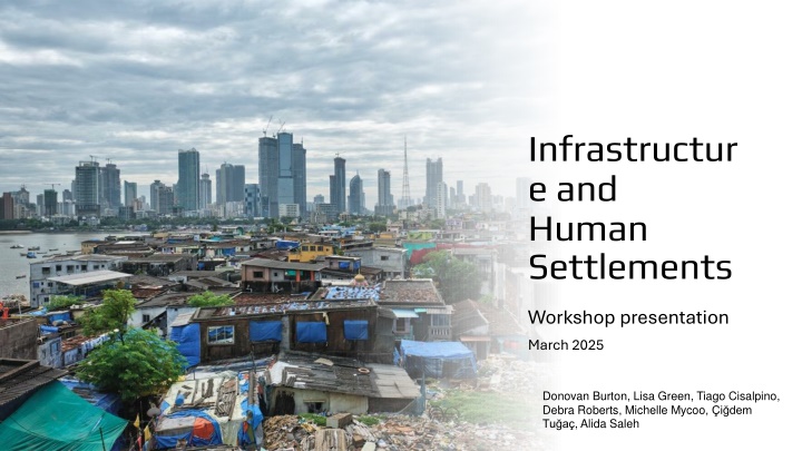 infrastructur e and human settlements