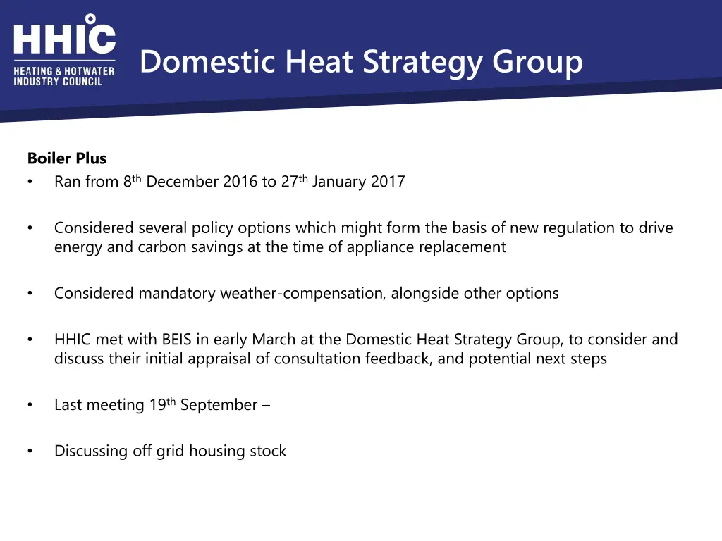 domestic heat strategy group 1
