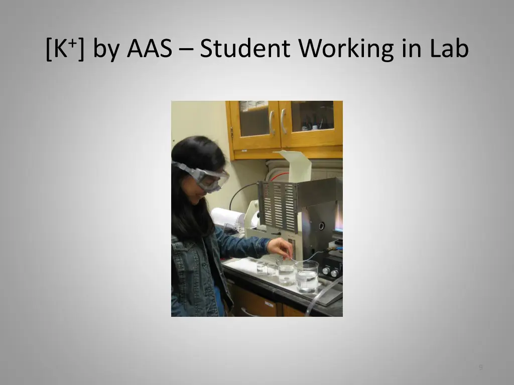 k by aas student working in lab