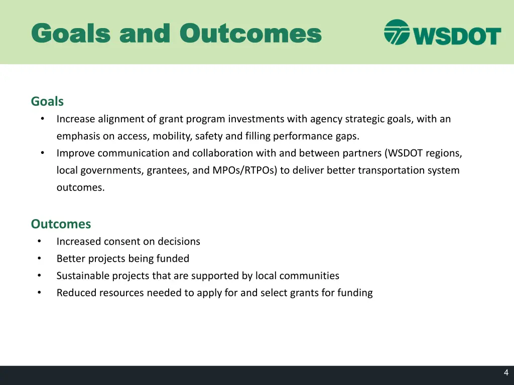 goals and outcomes goals and outcomes