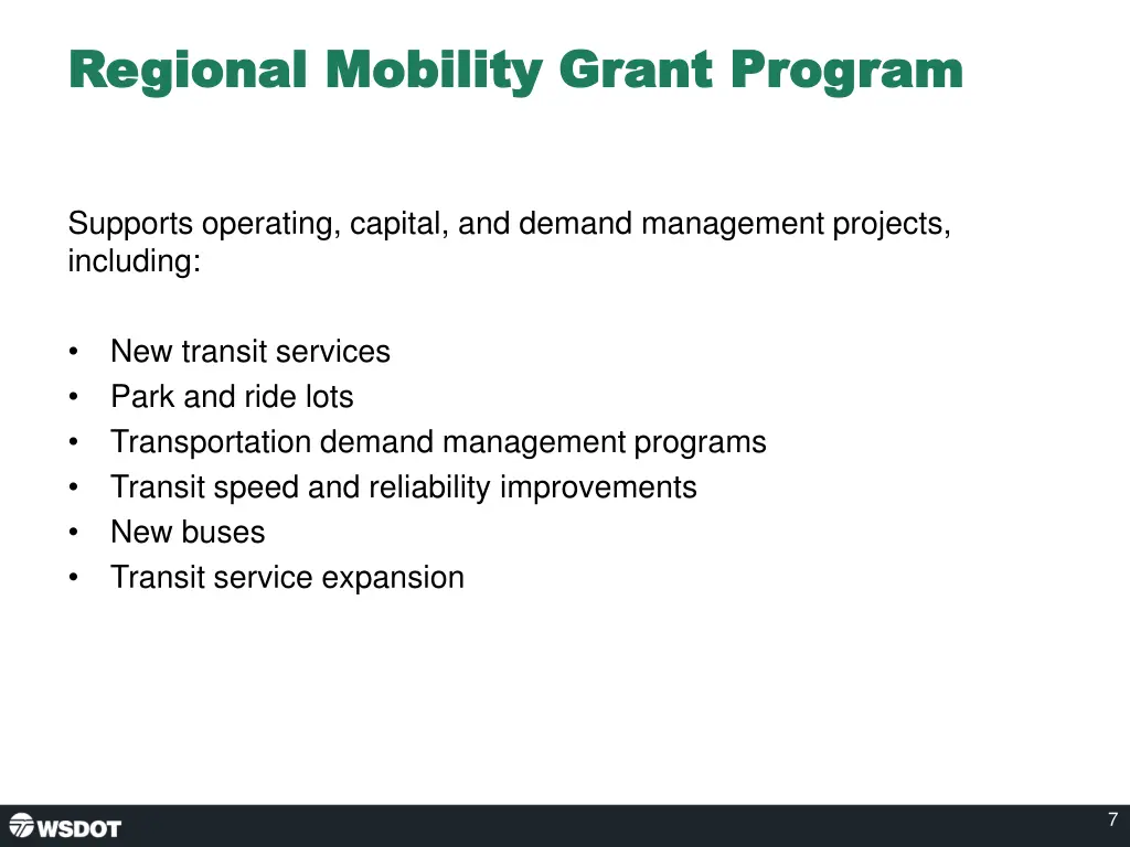 regional mobility grant program regional mobility 1