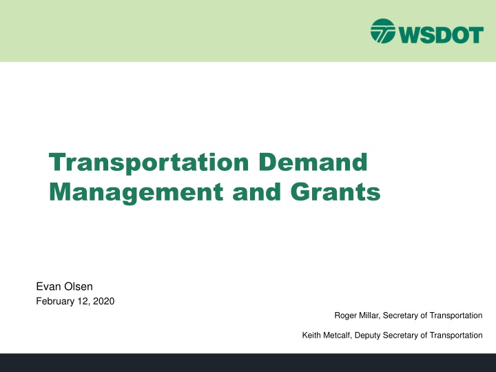 transportation demand management and grants