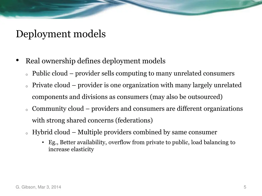 deployment models