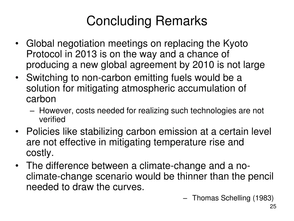concluding remarks