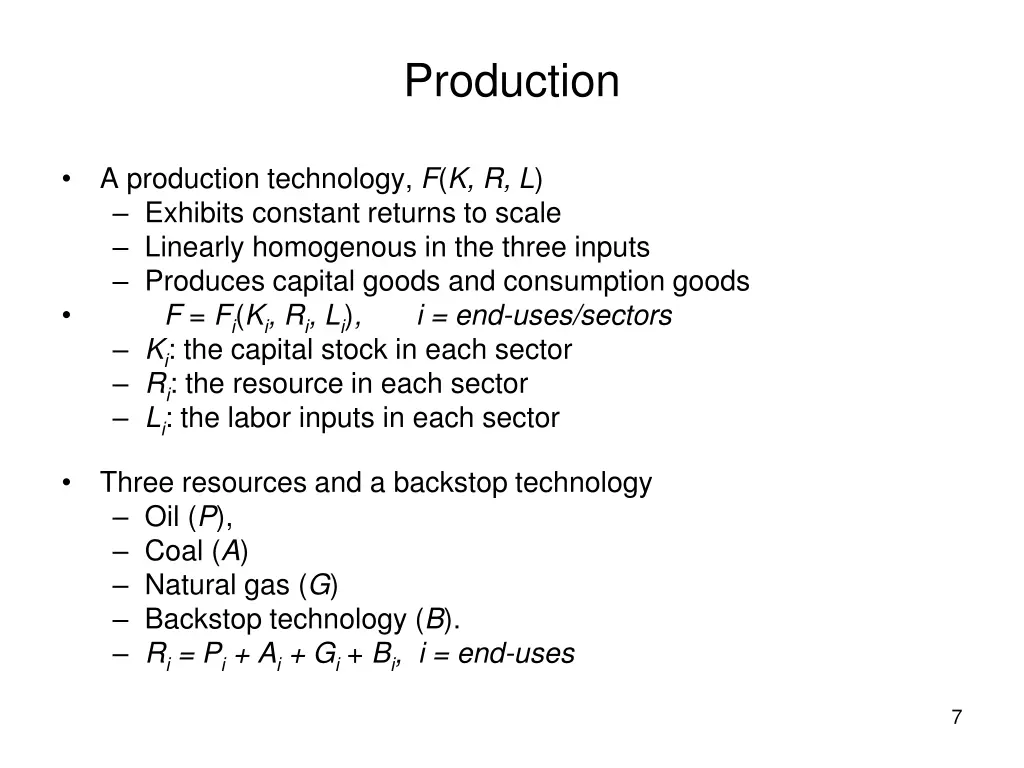 production