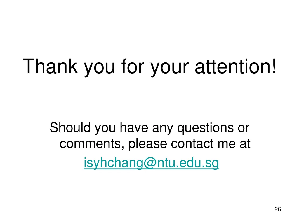 thank you for your attention
