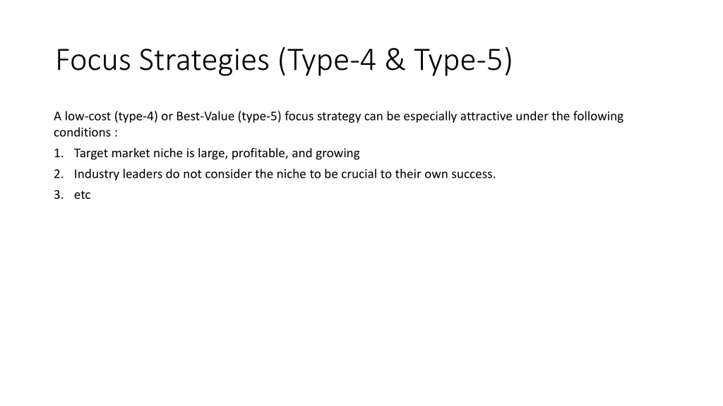 focus strategies type 4 type 5