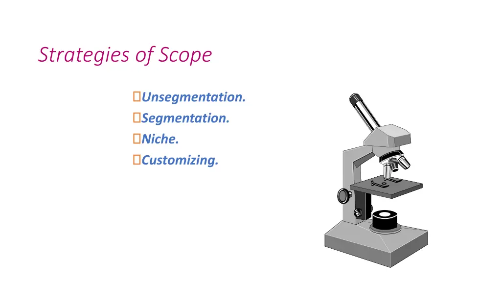 strategies of scope