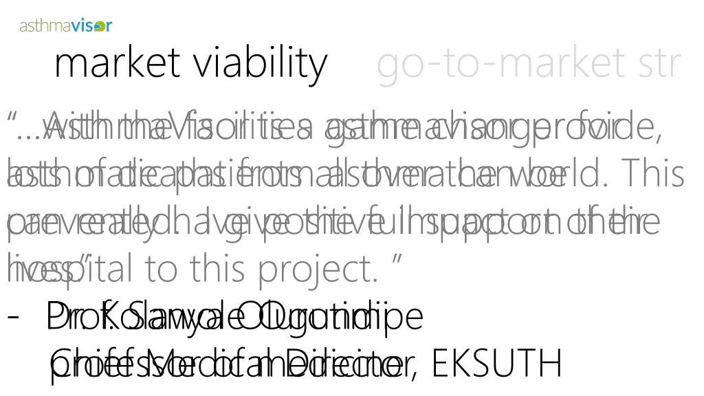 market viability go to market str asthmavisor