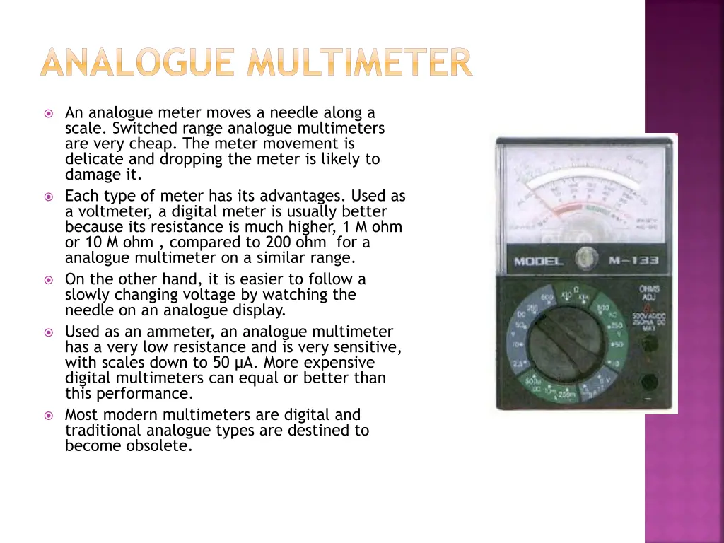 analogue multimeter