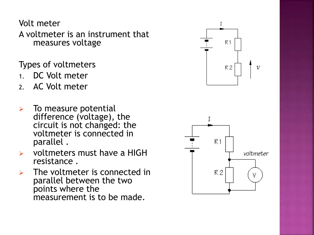 volt meter a voltmeter is an instrument that
