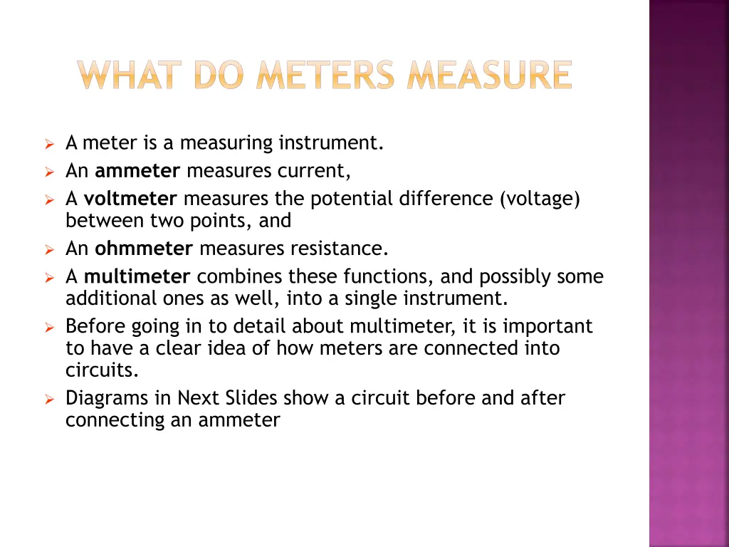 what do meters measure