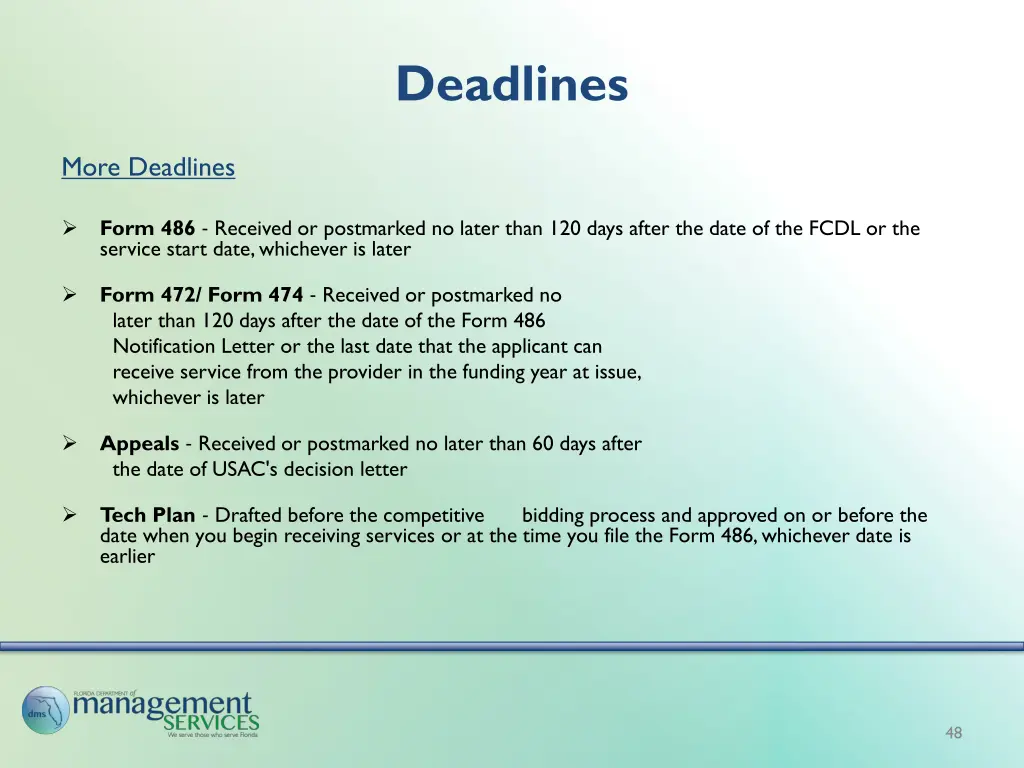deadlines 1