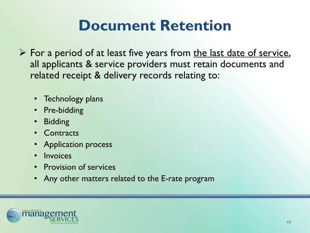 document retention