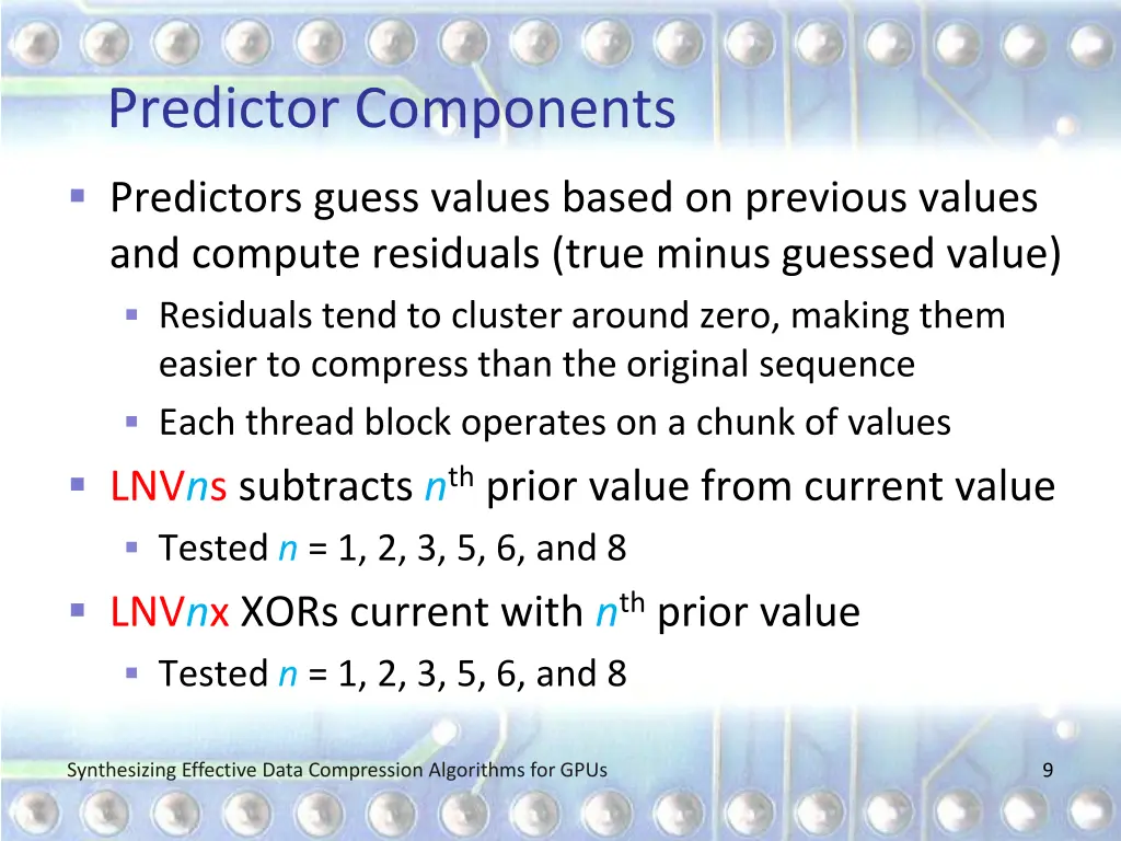 predictor components