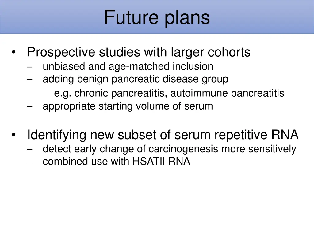 future plans