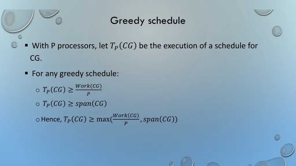 greedy schedule 1