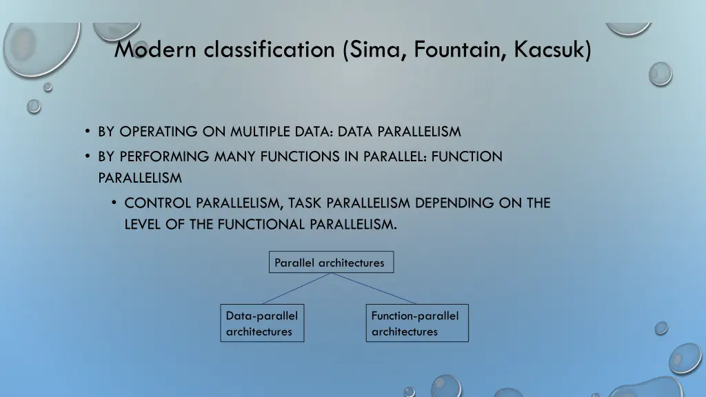 modern classification sima fountain kacsuk 1