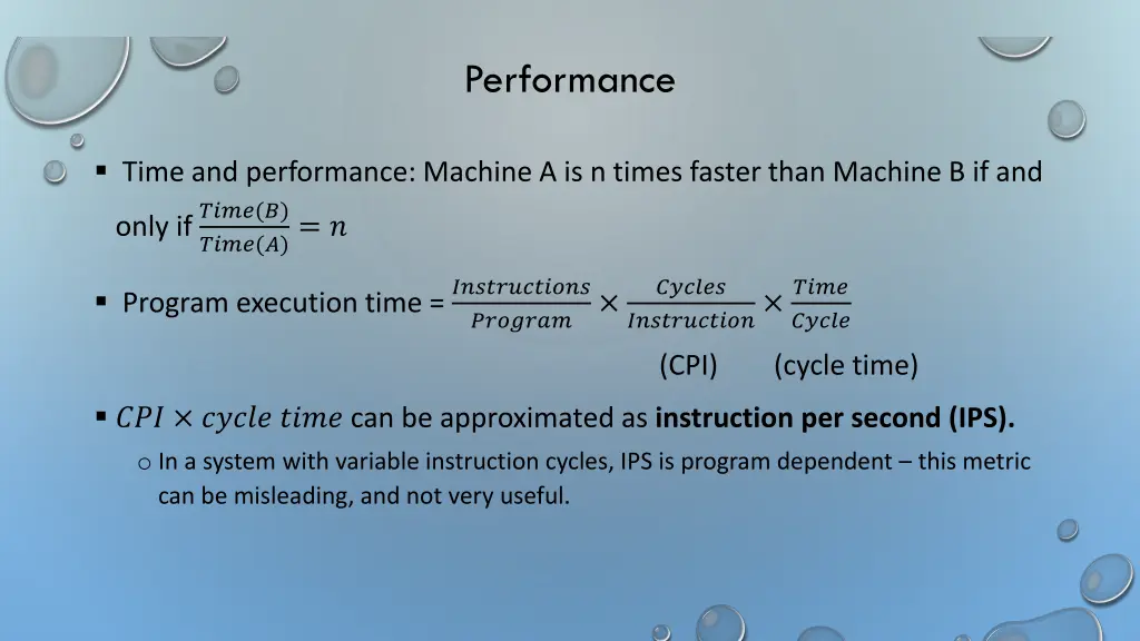 performance