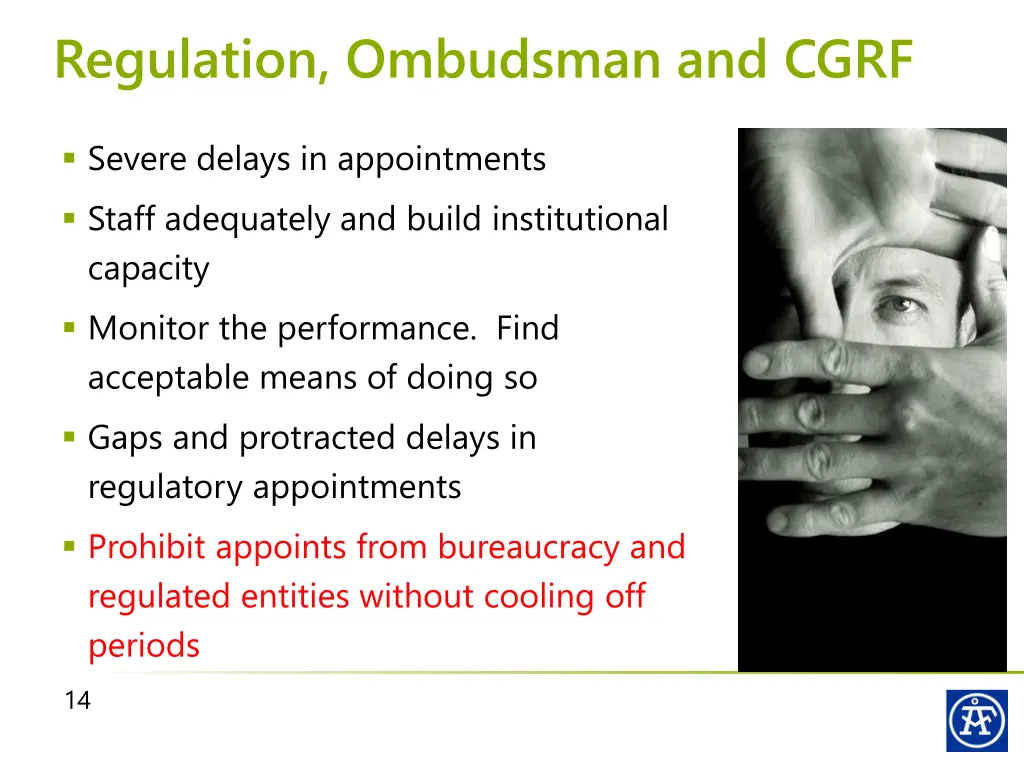 regulation ombudsman and cgrf