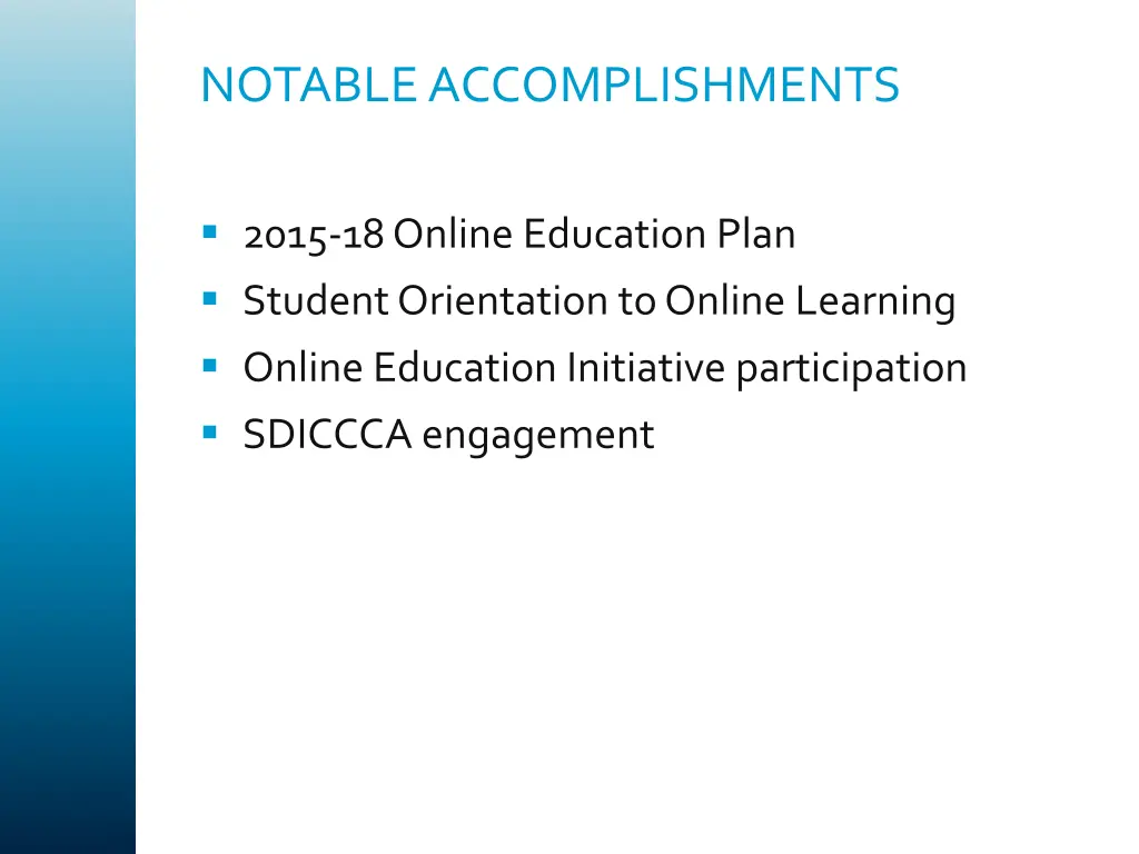 notable accomplishments