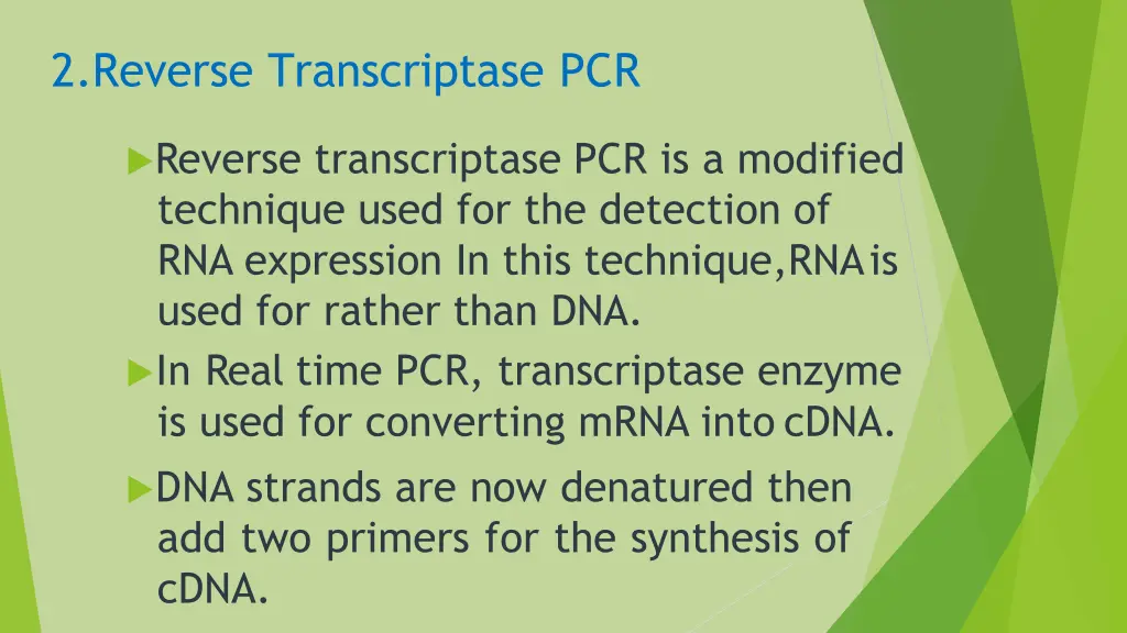 2 reverse transcriptase pcr