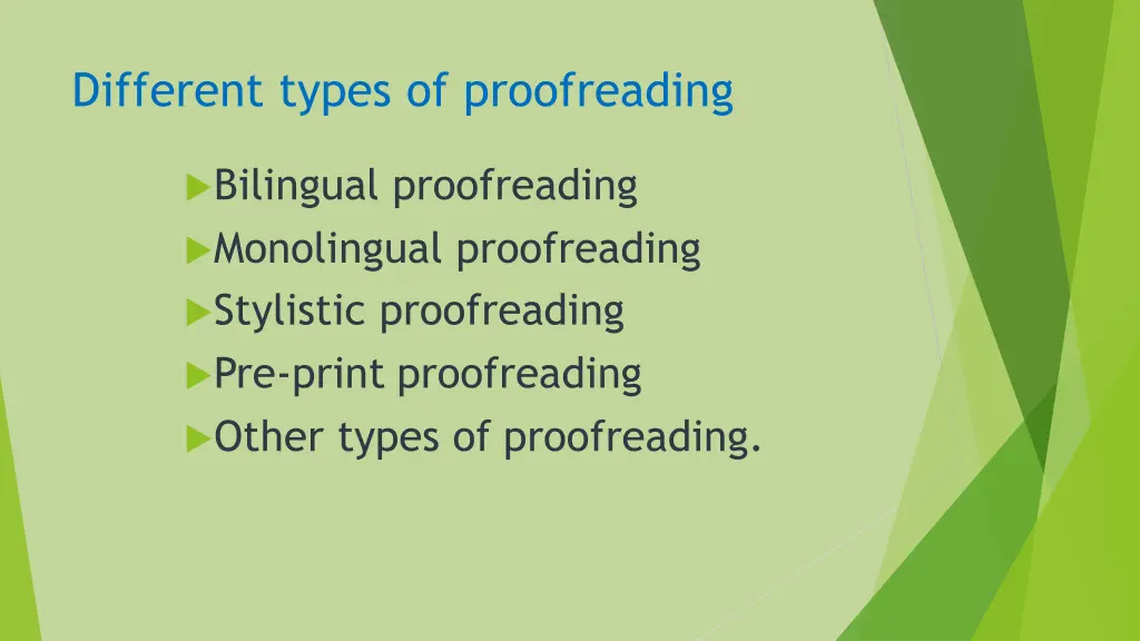 different types of proofreading