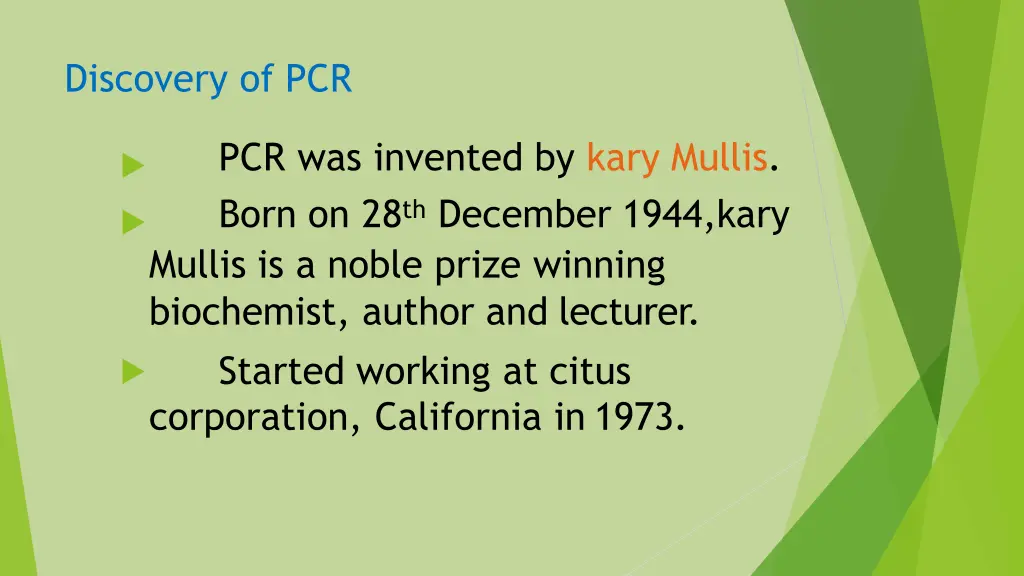discovery of pcr