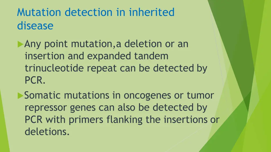mutation detection in inherited disease
