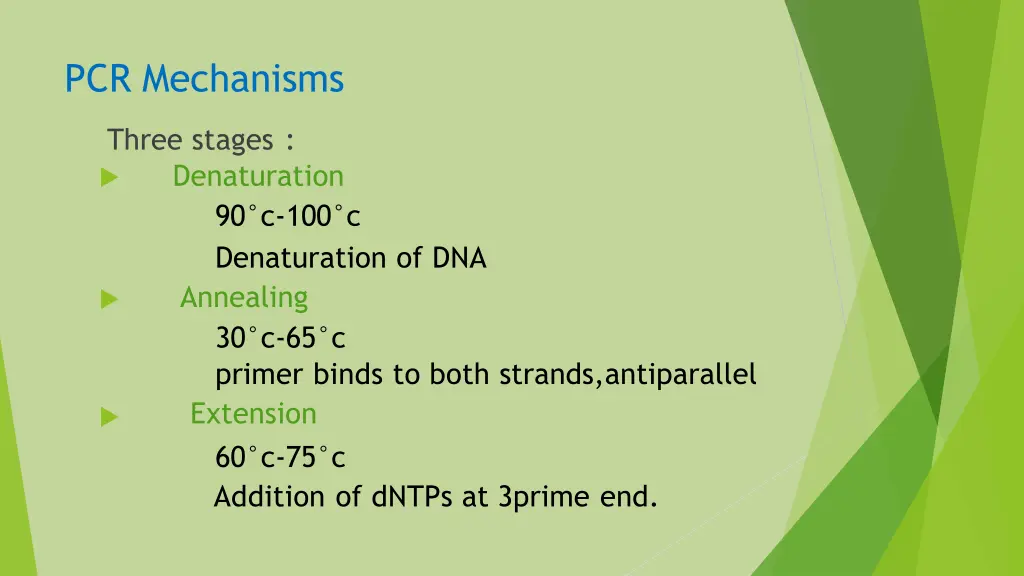 pcr mechanisms
