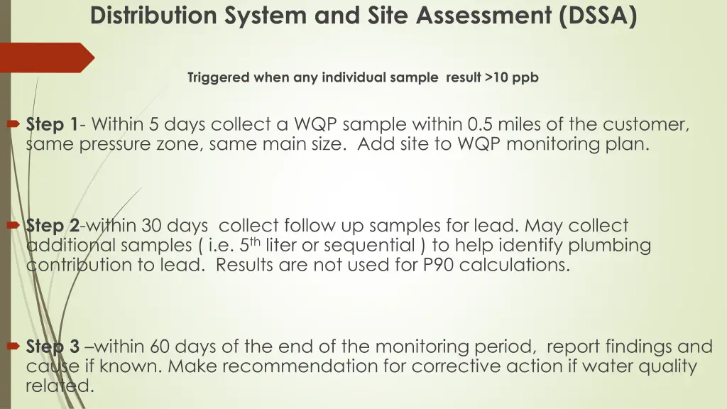 distribution system and site assessment dssa