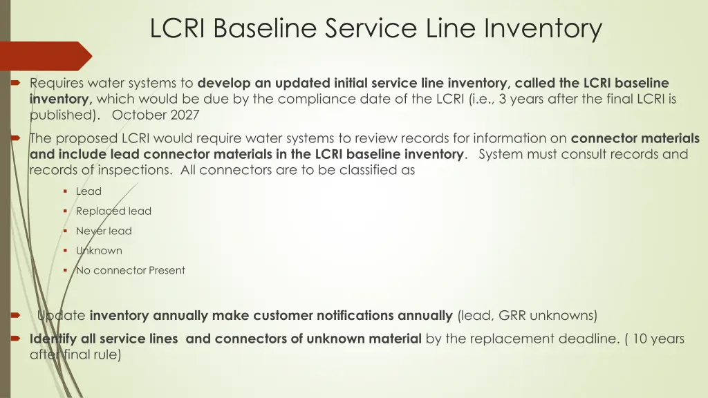 lcri baseline service line inventory